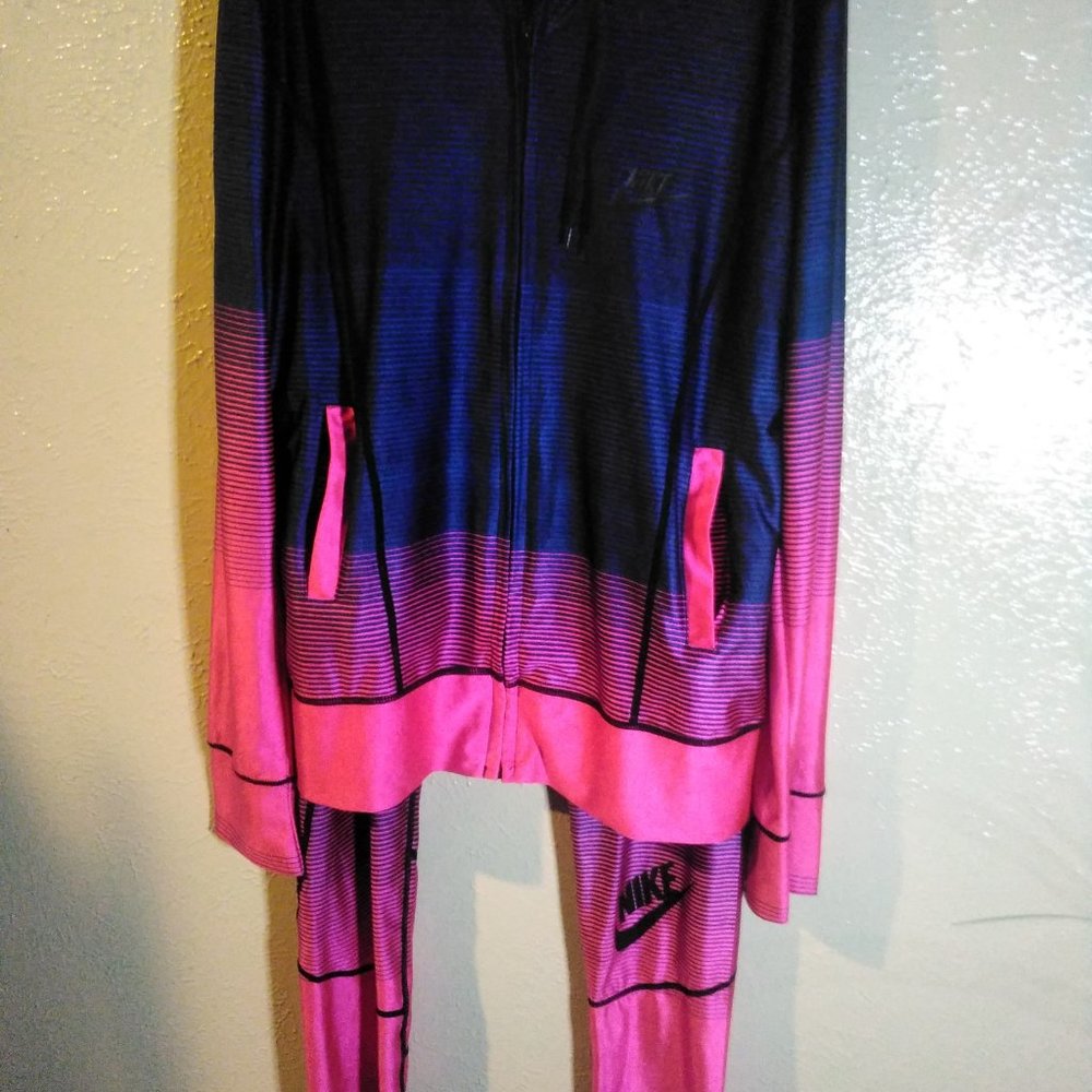 Nike 2pc Jogger Pink and Navy
